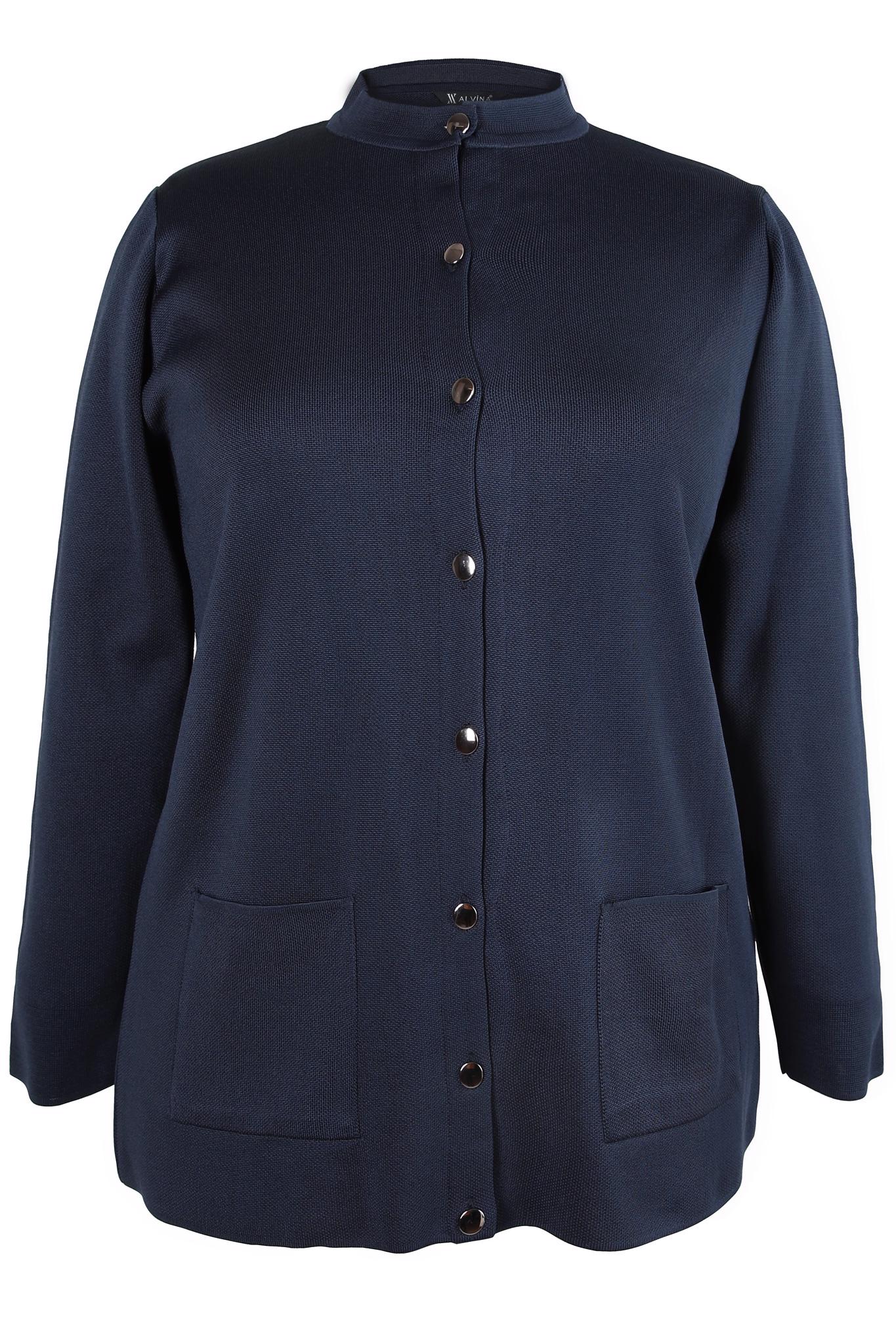 Vêtements hijab BLEU MARINE VESTE EN MAILLE AVEC POCHES 20462