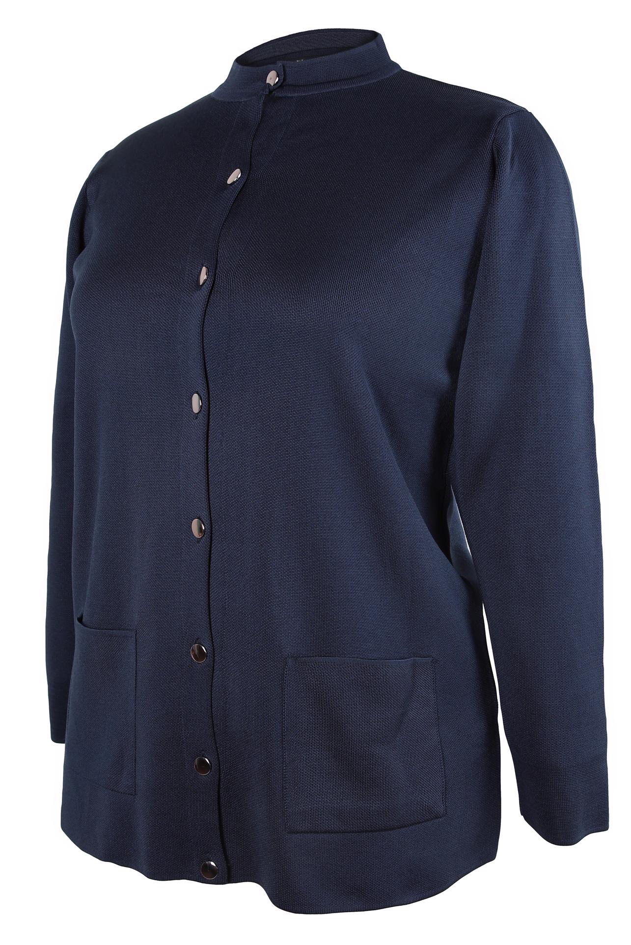 Vêtements hijab BLEU MARINE VESTE EN MAILLE AVEC POCHES 20462