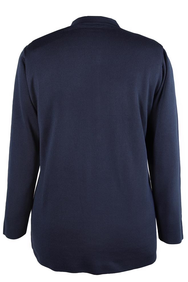 Vêtements hijab BLEU MARINE VESTE EN MAILLE AVEC POCHES 20462 - ALVİNA