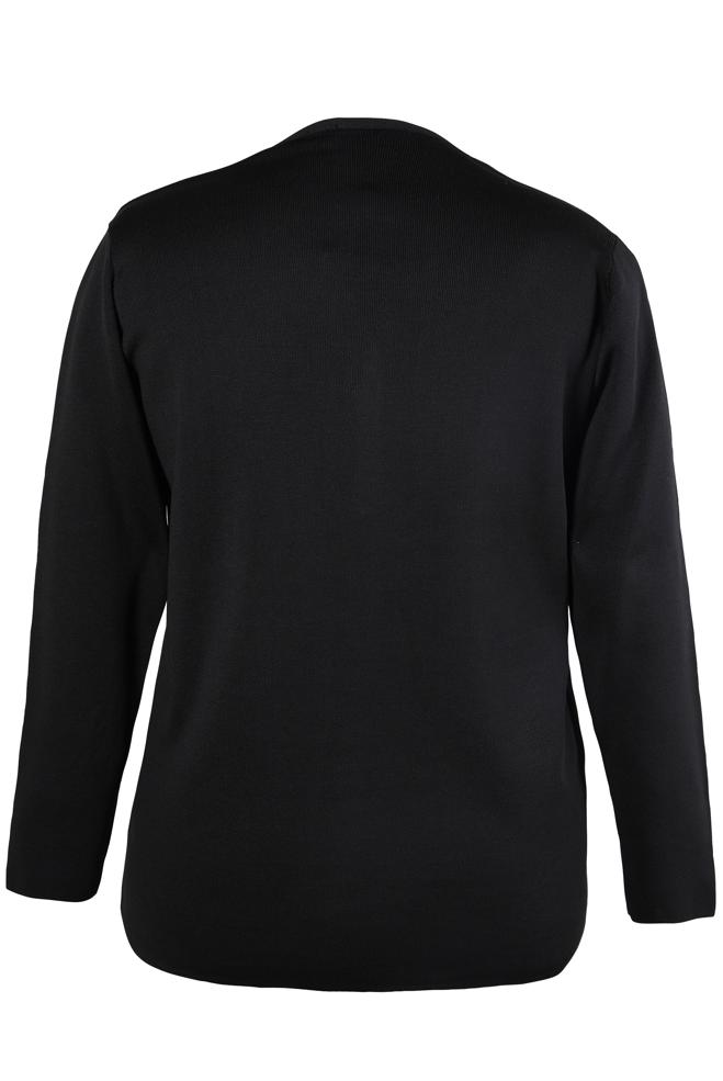 Vêtements hijab NOIR VESTE EN MAILLE 20463 - ALVİNA