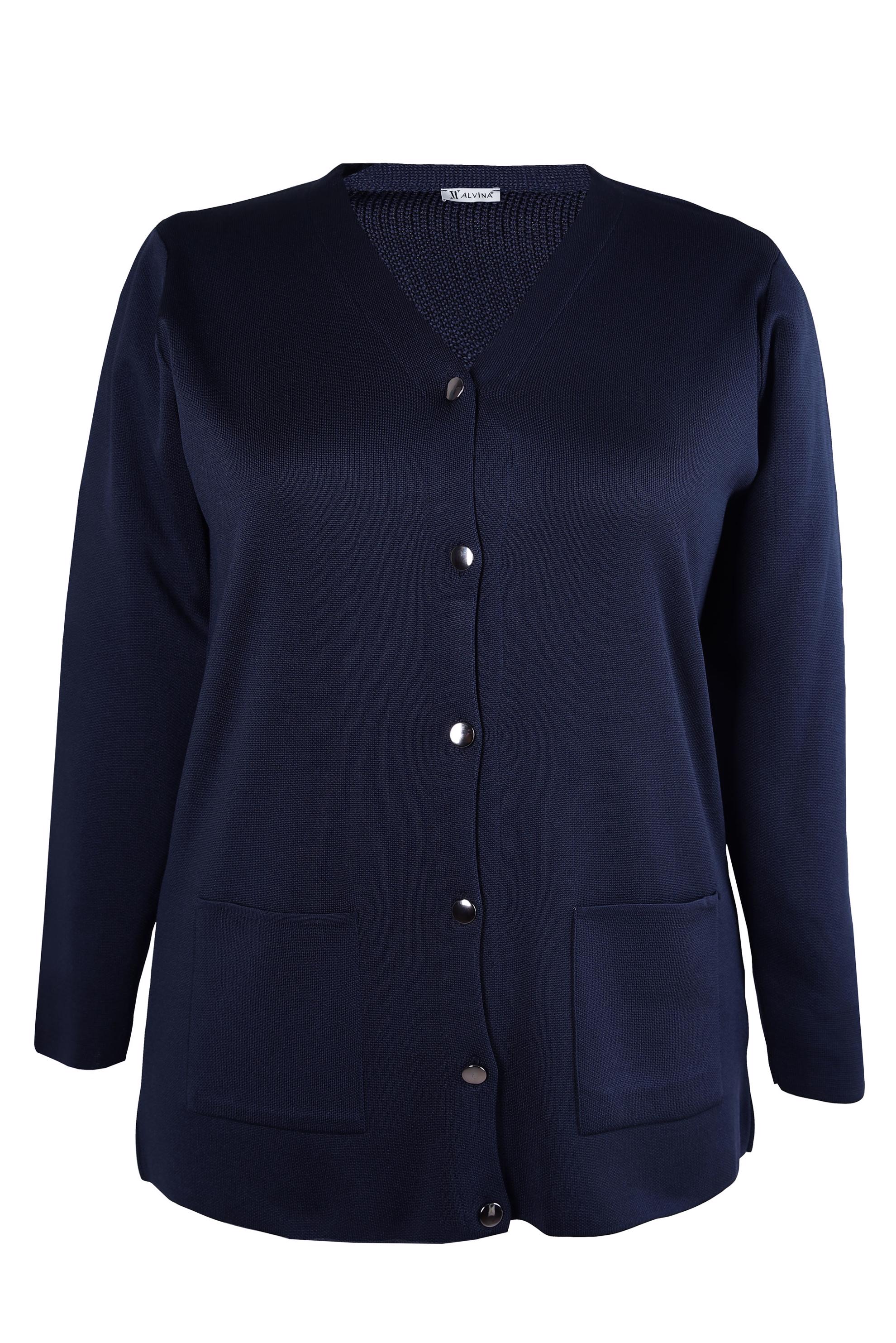 Vêtements hijab BLEU MARINE VESTE EN MAILLE 20463