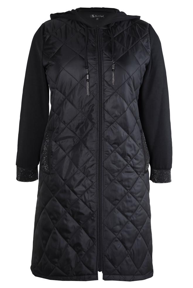 Vêtements hijab NOIR VESTE À CAPUCHE 20474 - ALVİNA