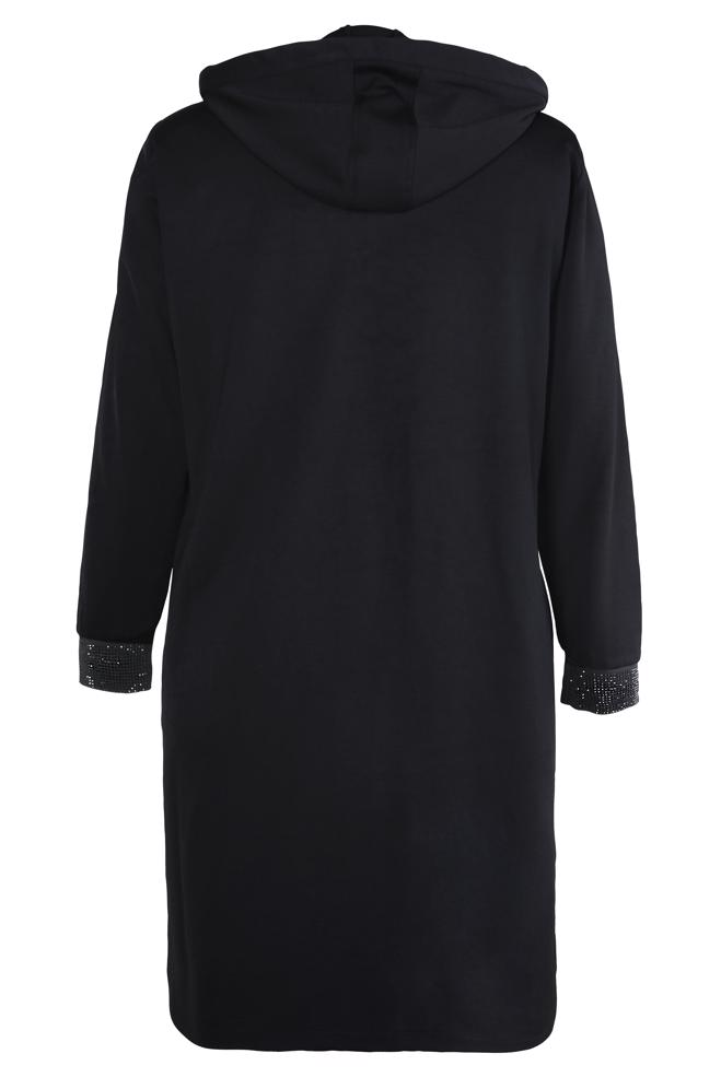 Vêtements hijab NOIR VESTE À CAPUCHE 20474 - ALVİNA