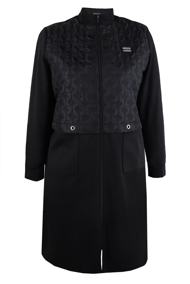 Hijab clothing BLACK EYELET DETAIL JACKET 20475 - ALVİNA