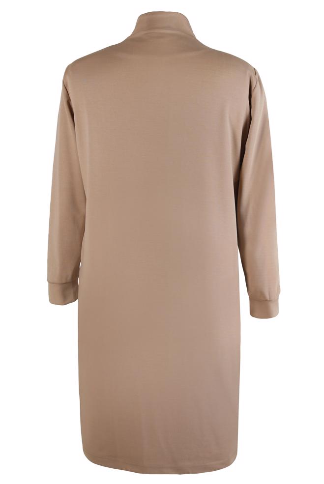 Hijab clothing BEIGE EYELET DETAIL JACKET 20475 - ALVİNA