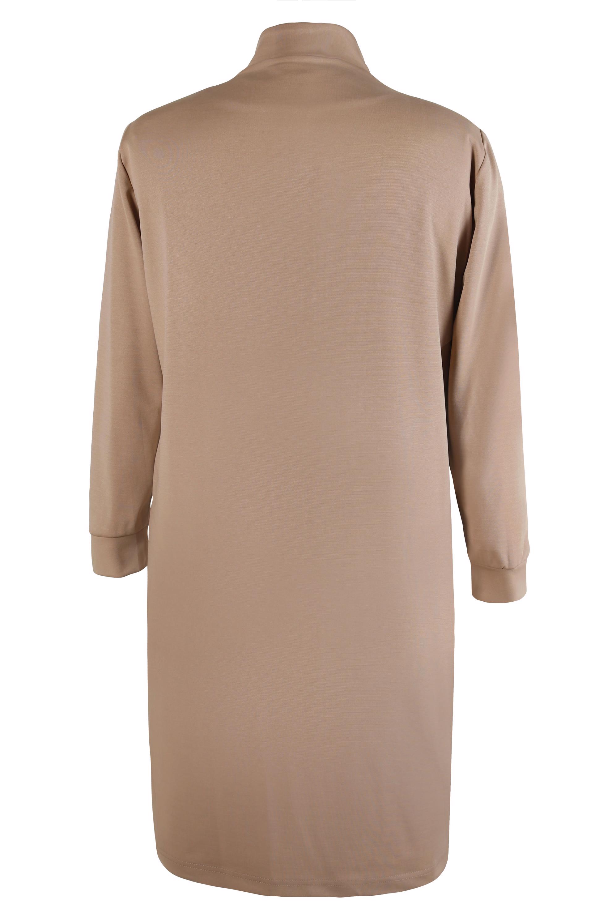 Tesettür giyim BEJ KUŞGÖZÜ DETAYLI GİY ÇIK 20475