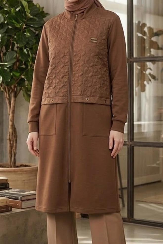 Hijab clothing BROWN 20475 8528 GİY ÇIK 44/50 TEK44 - ALVİNA