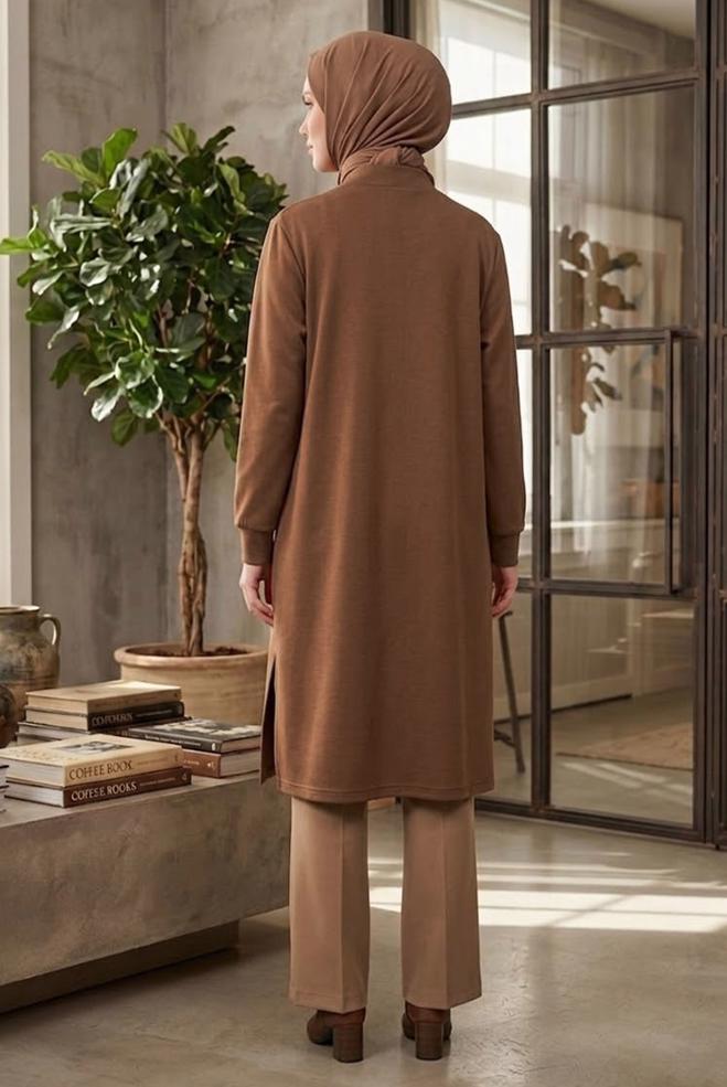 Hijab clothing BROWN 20475 8528 GİY ÇIK 44/50 TEK44 - ALVİNA