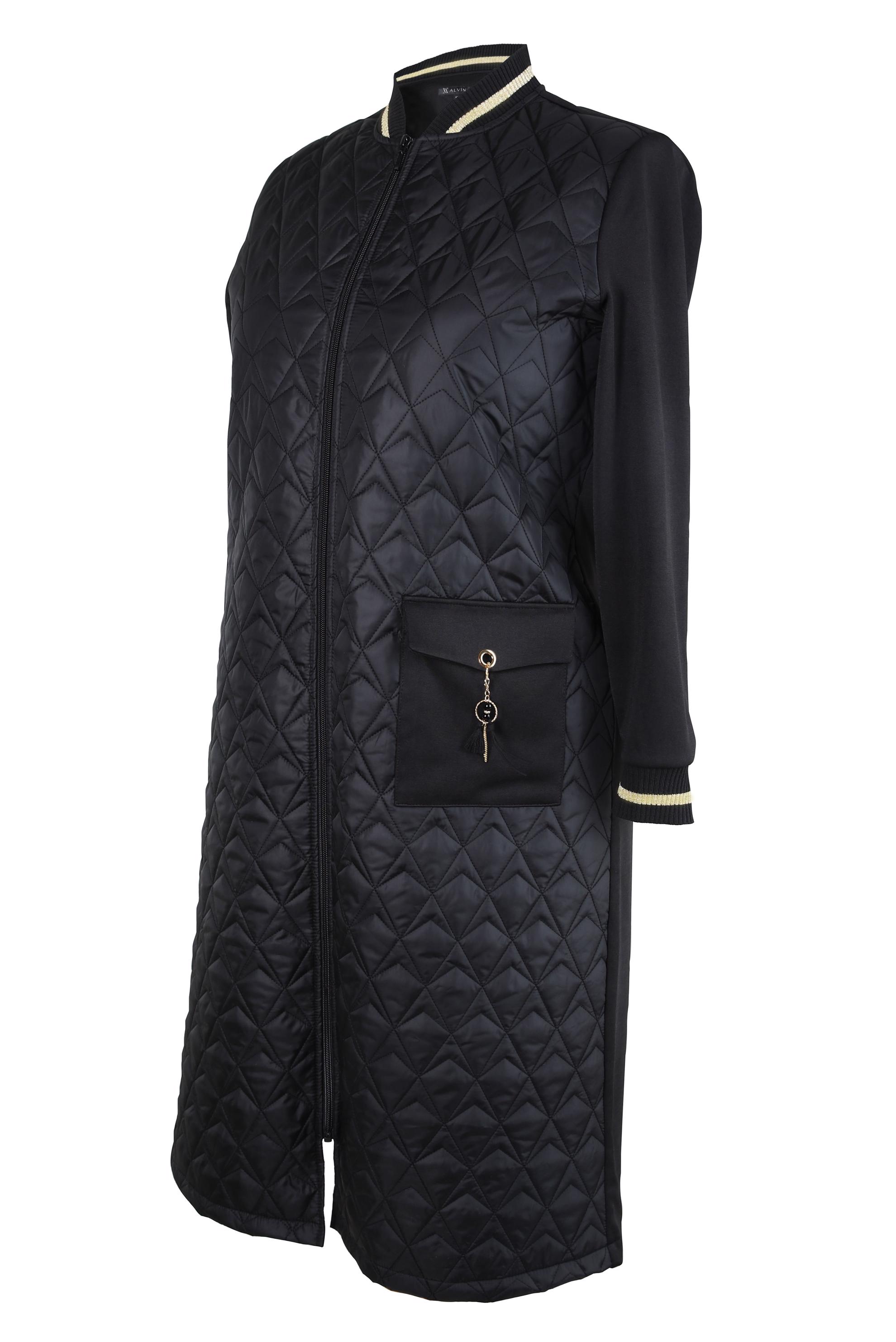 Tesettür giyim SİYAH KAPİTONE BÜYÜK BEDEN GİY ÇIK 20476