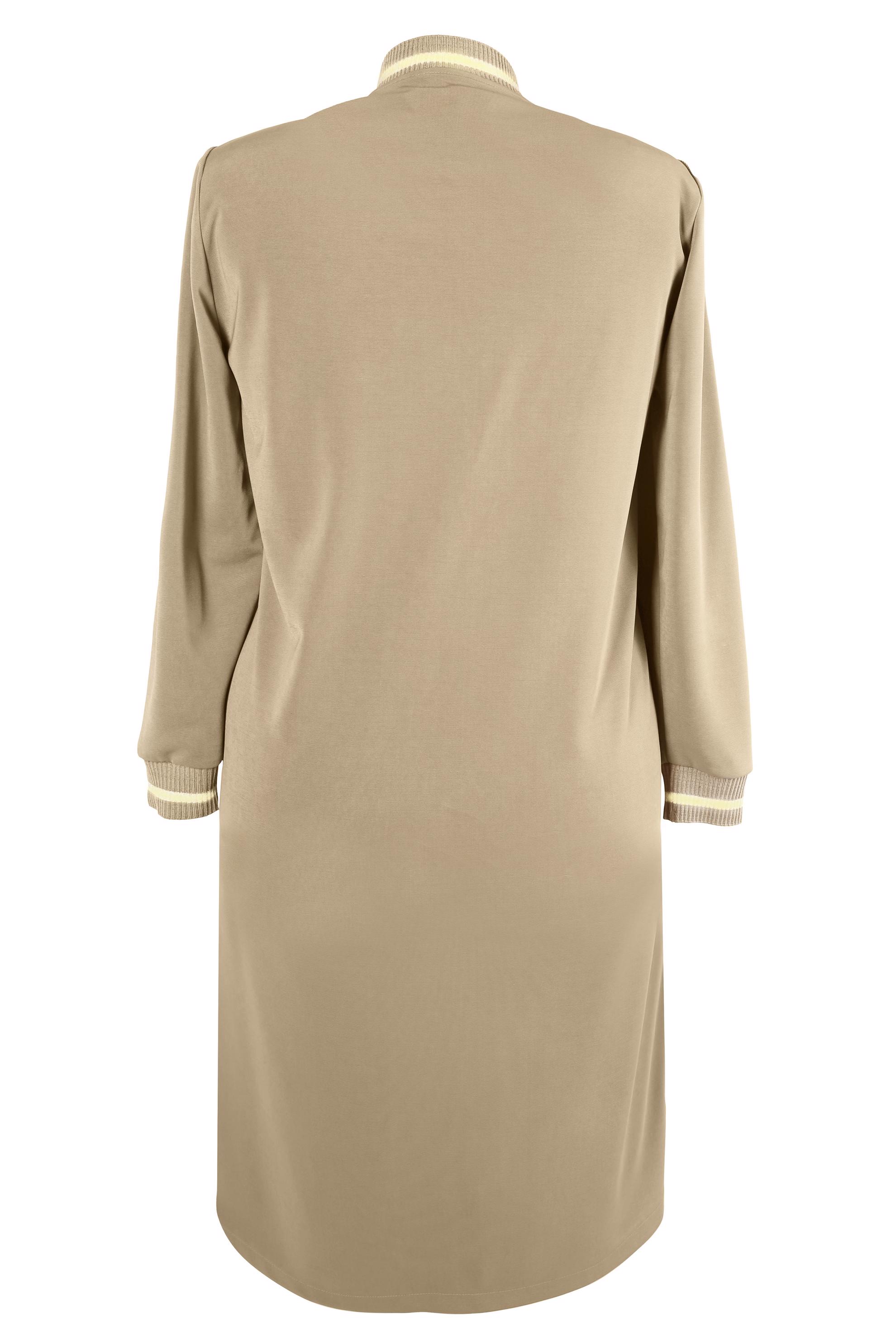 Tesettür giyim BEJ KAPİTONE BÜYÜK BEDEN GİY ÇIK 20476