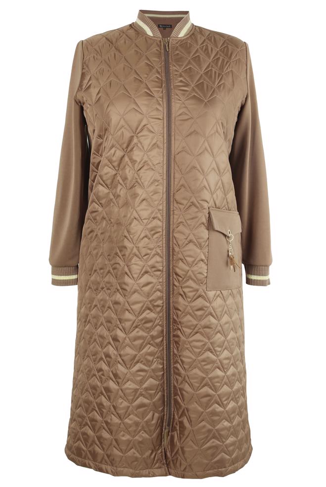 Vêtements hijab BRUN VESTE MATELASSÉE 20476 - ALVİNA