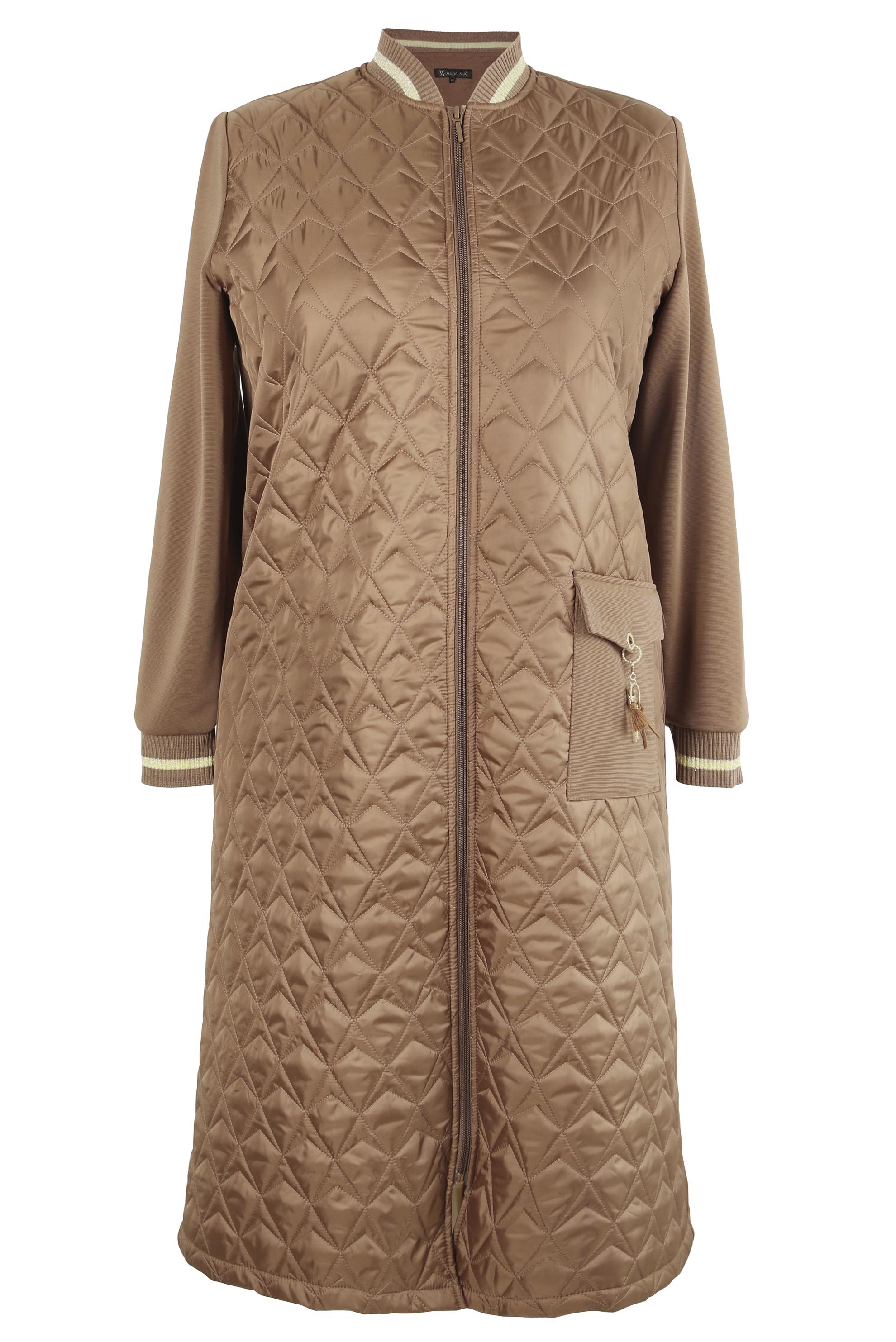Hijab clothing BROWN QUILTED JACKET 20476