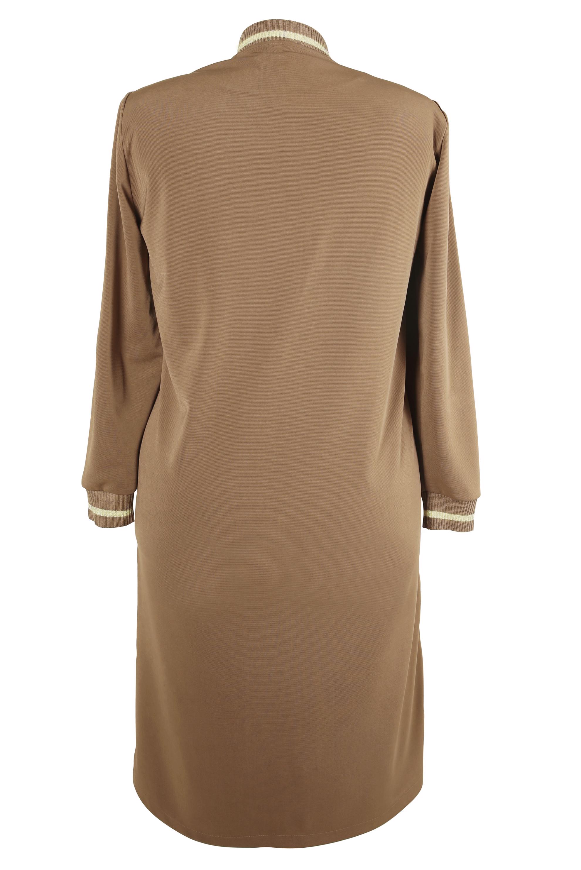 Hijab clothing BROWN QUILTED JACKET 20476