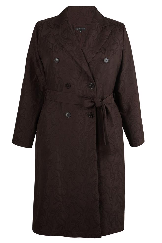 Vêtements hijab BRUN VESTE À MOTIFS 20487 - ALVİNA