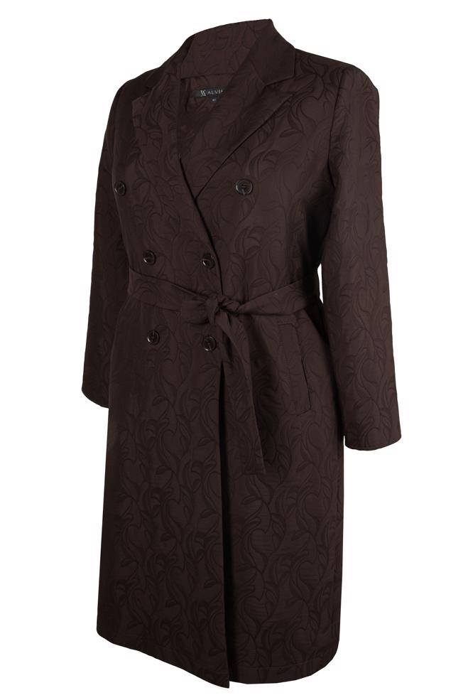 Vêtements hijab BRUN VESTE À MOTIFS 20487 - ALVİNA