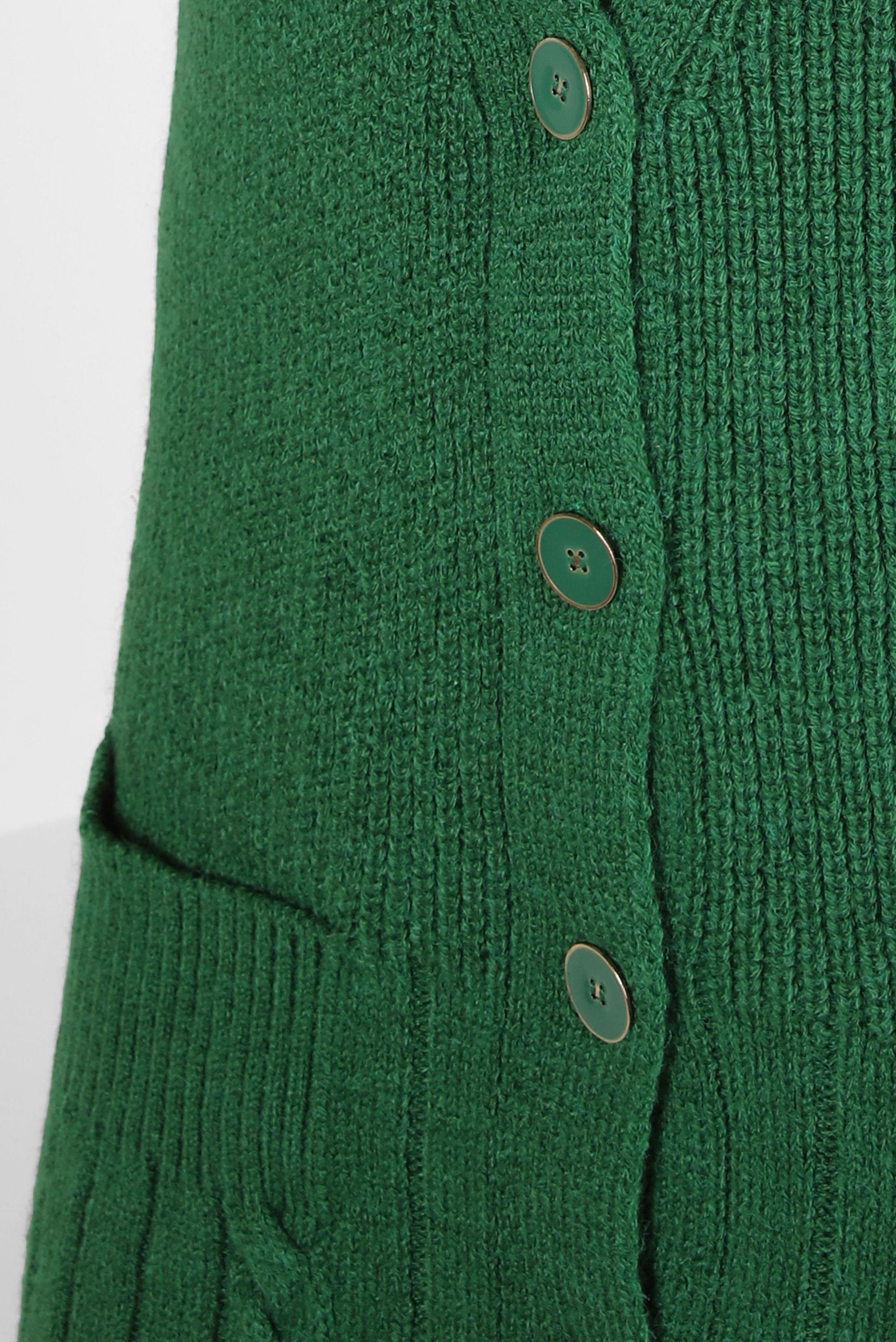 Tesettür giyim YEŞİL CEPLİ TRİKO HIRKA 44119