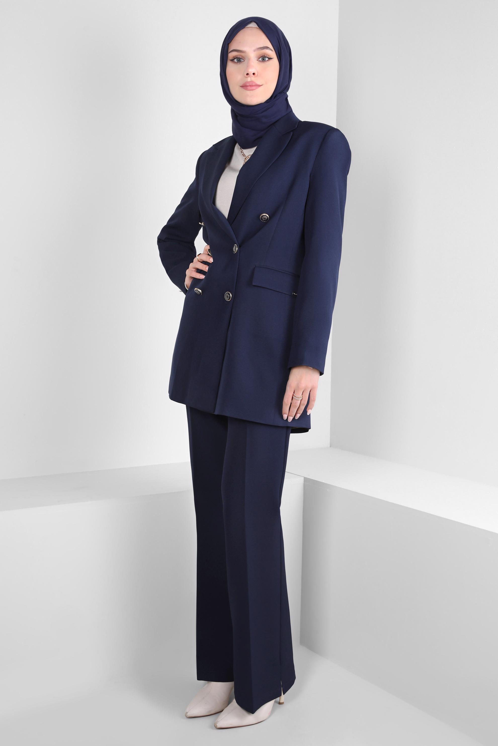 Tesettür giyim LACİVERT BLAZER CEKET 44169