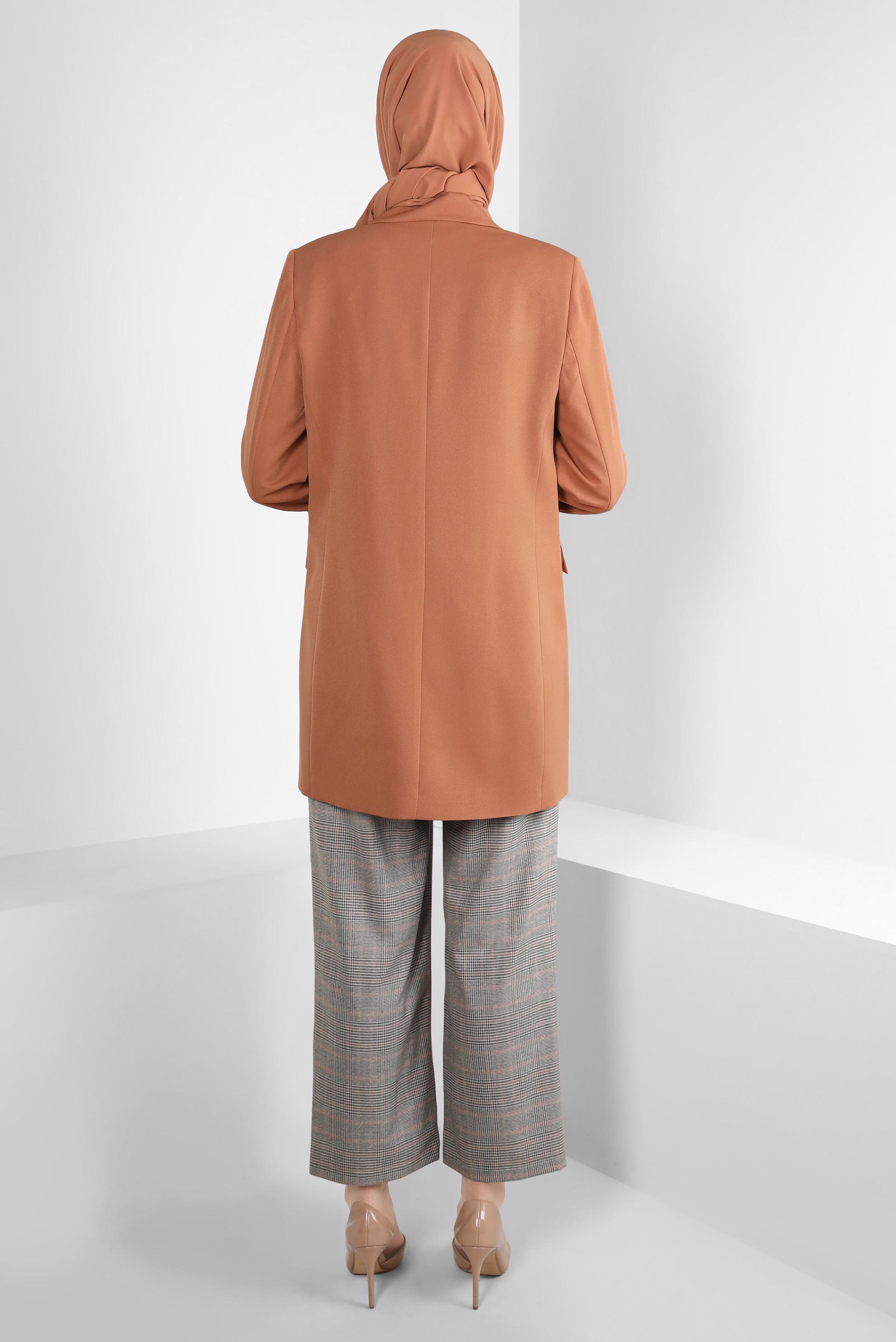 Tesettür giyim TABA BLAZER CEKET 44169