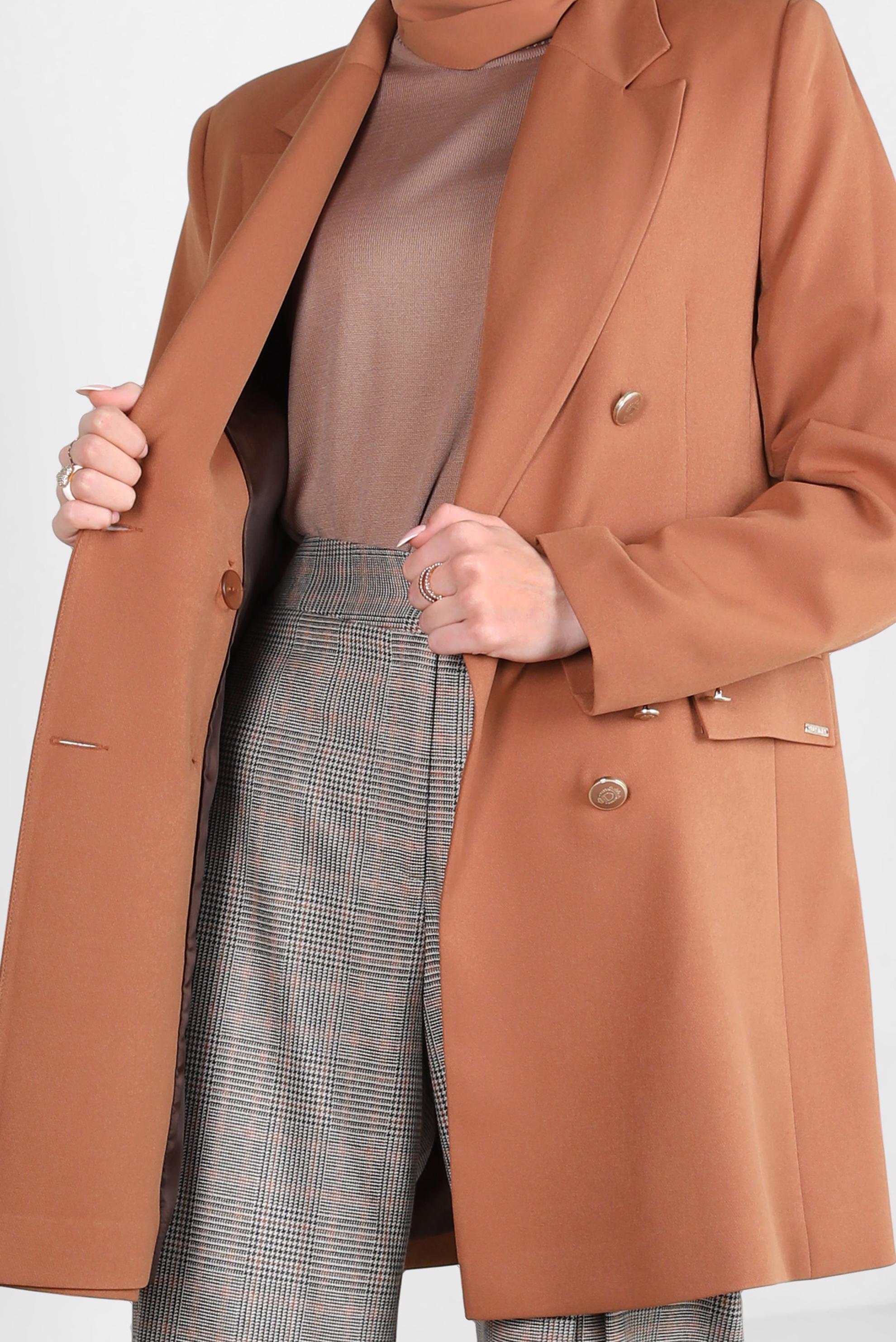 Tesettür giyim TABA BLAZER CEKET 44169