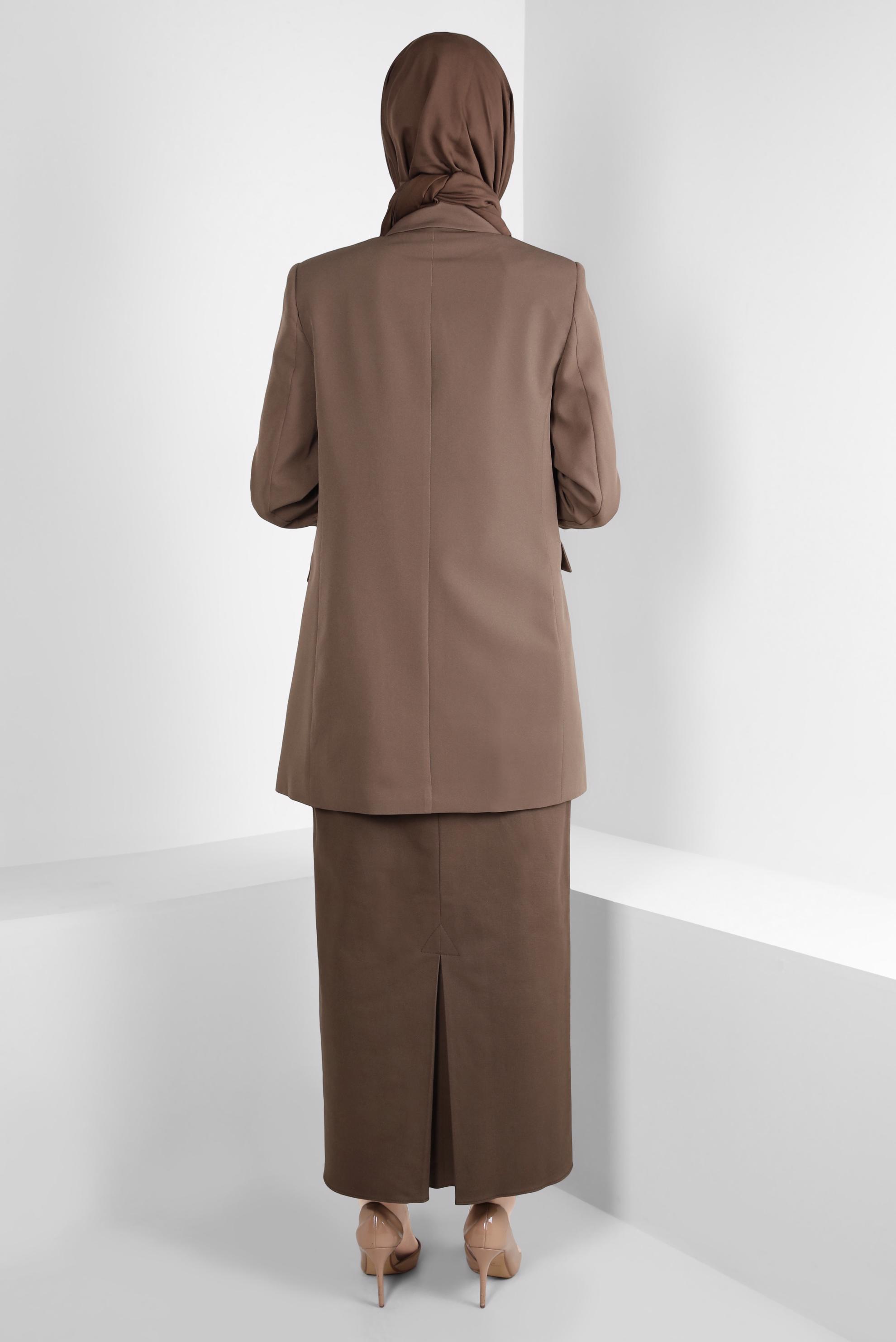 Tesettür giyim VİZON BLAZER CEKET 44169