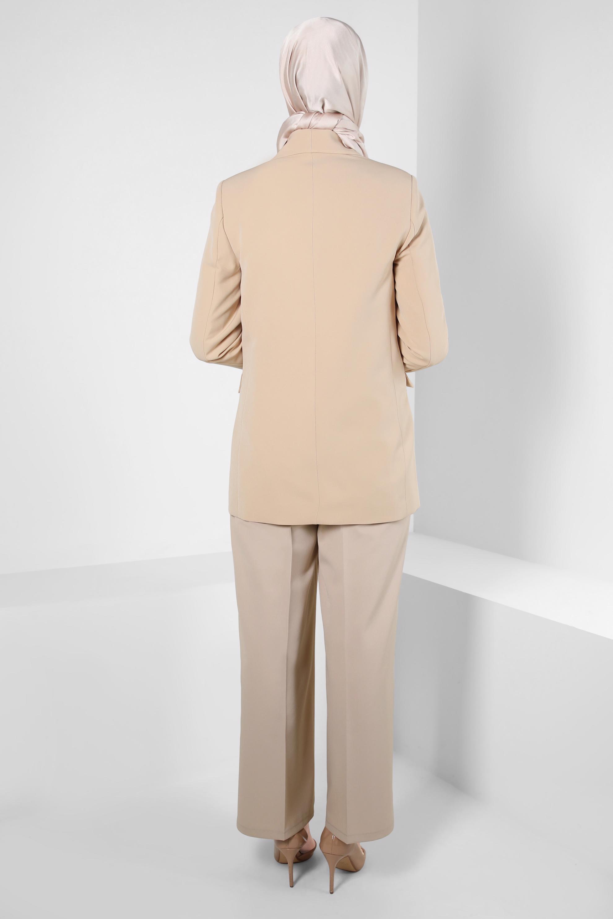 Tesettür giyim BEJ BLAZER CEKET 44174