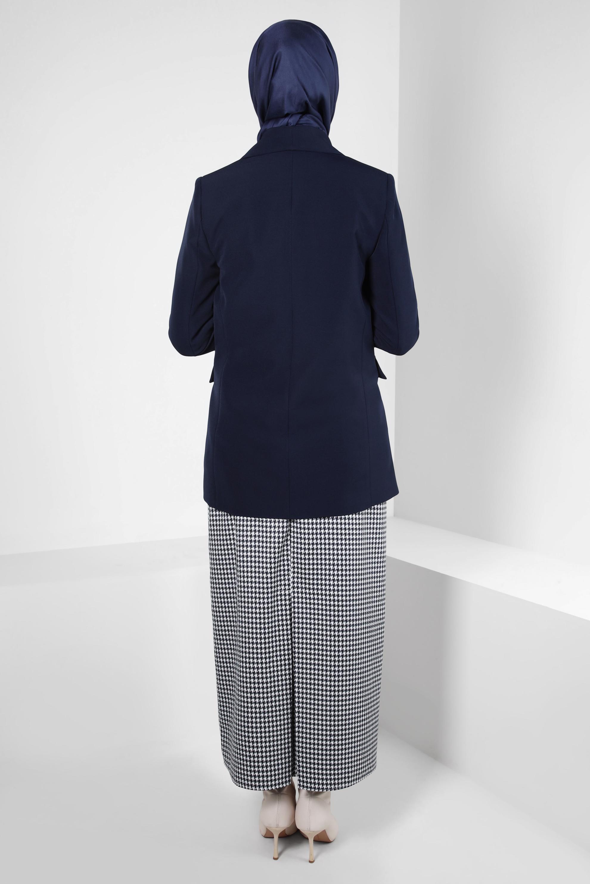 Tesettür giyim LACİVERT BLAZER CEKET 44174