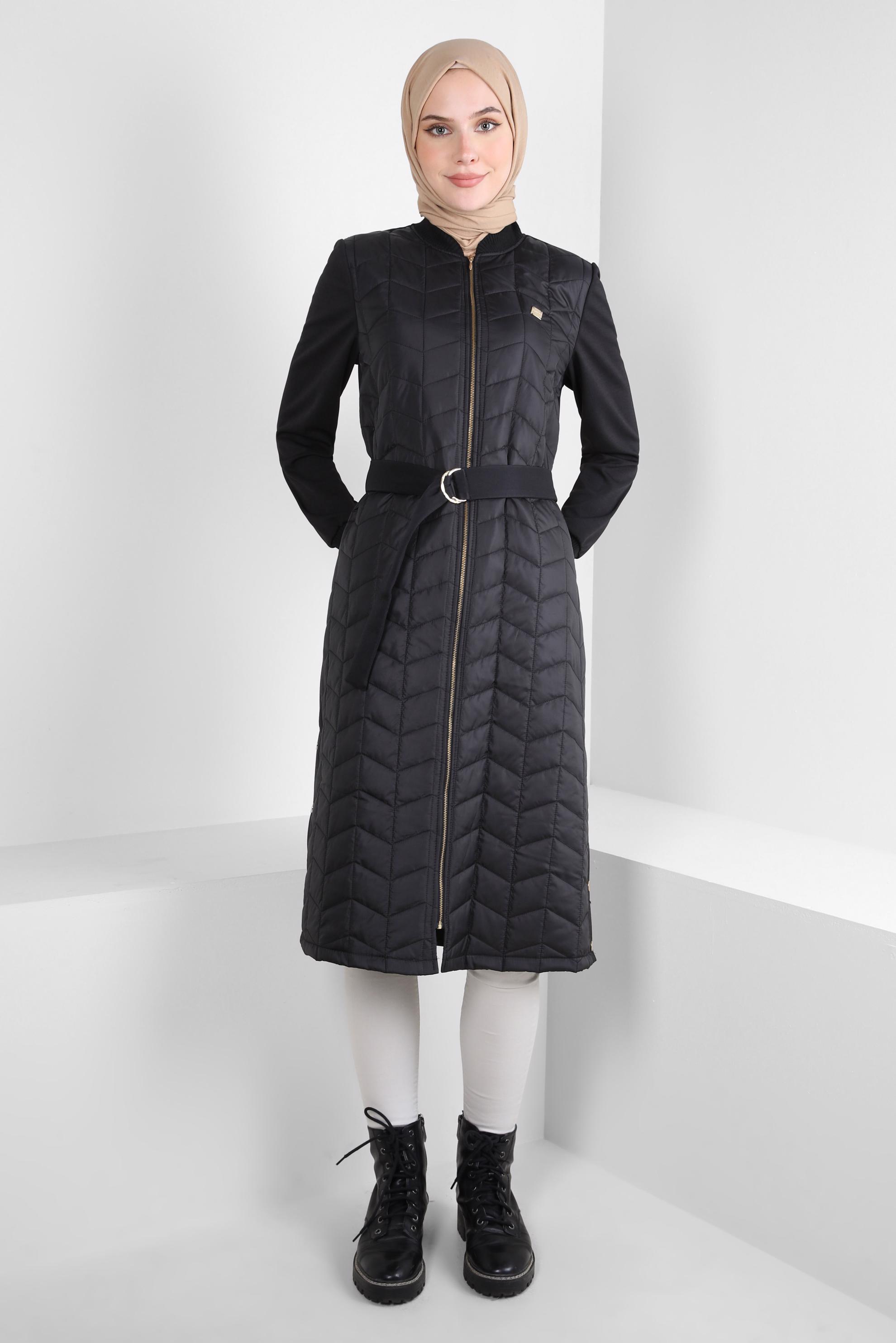 Hijab clothing BLACK BELTED JACKET 44204