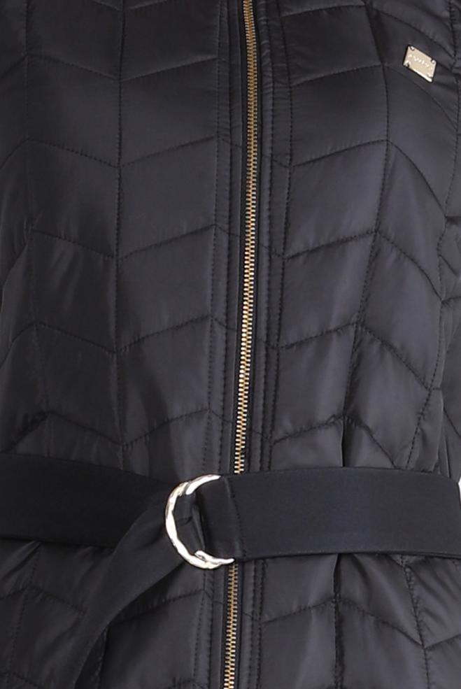 Hijab clothing BLACK BELTED JACKET 44204 - ALVİNA