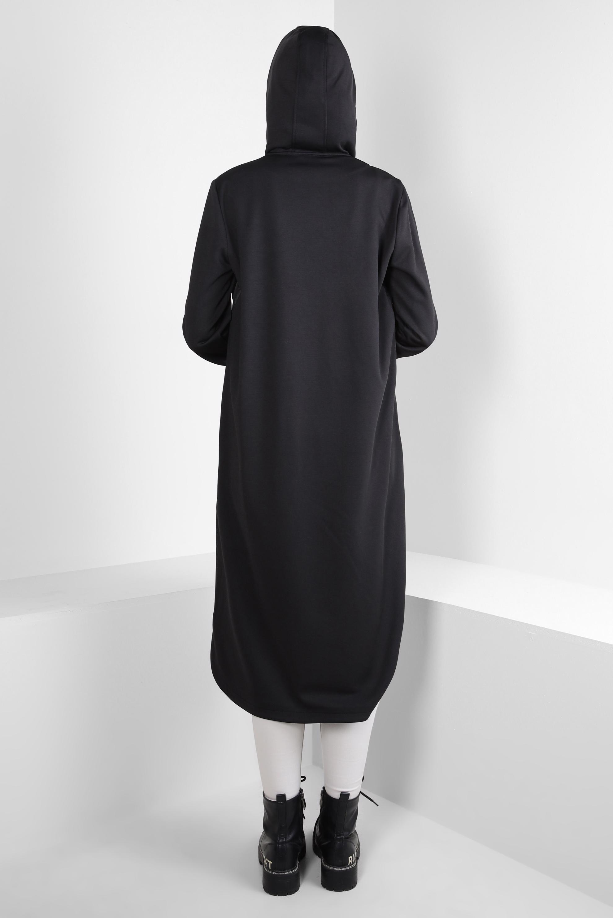 Tesettür giyim SİYAH KAPÜŞONLU GİY ÇIK 44205