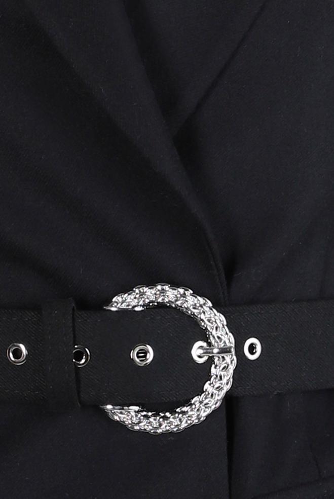 Hijab clothing BLACK BELTED JACKET 44211 - ALVİNA