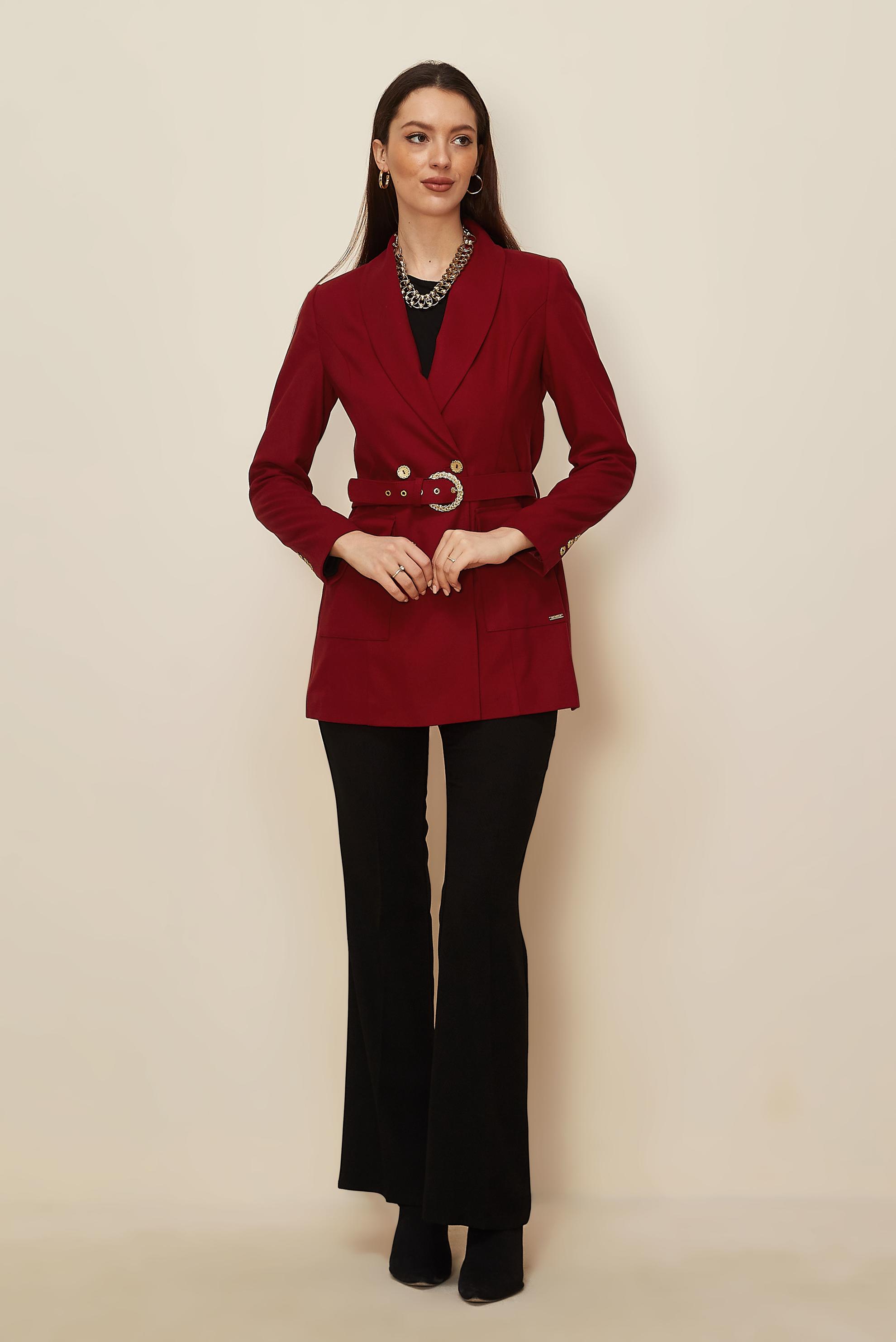 Hijab clothing RED BELTED JACKET 44211