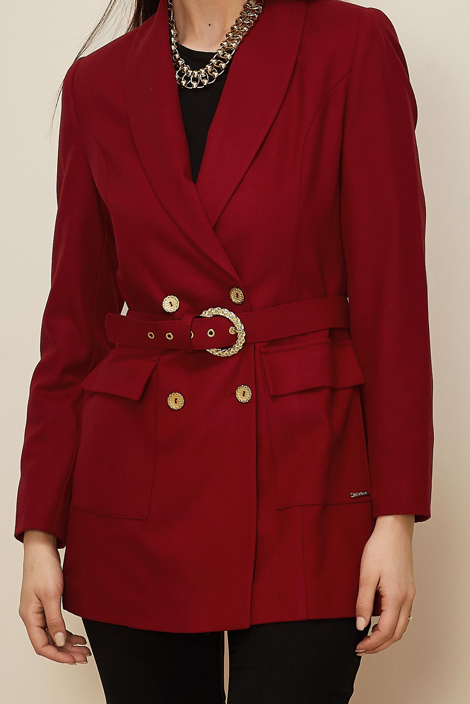 Hijab clothing RED BELTED JACKET 44211