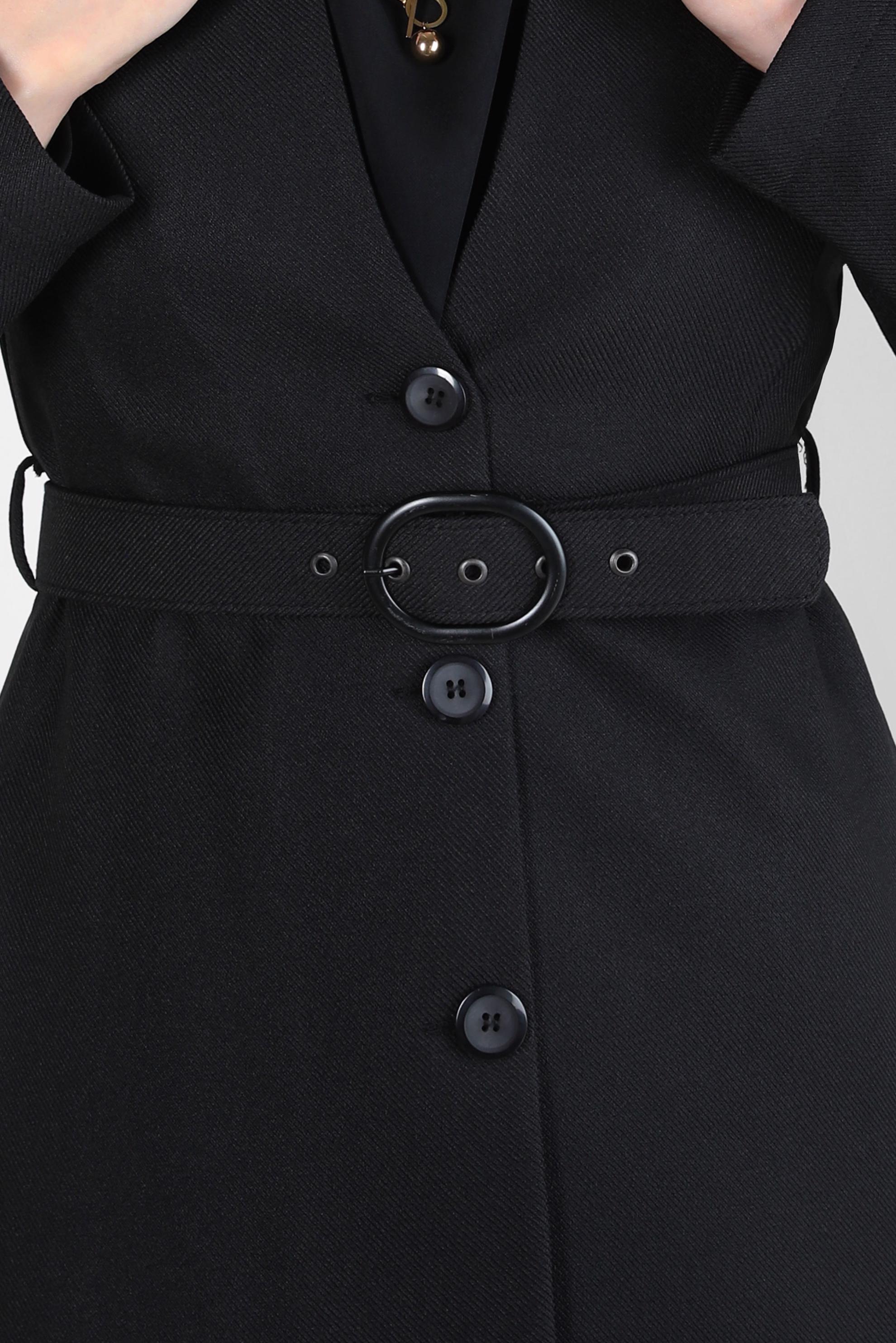 Tesettür giyim SİYAH KEMERLİ CEKET 44274