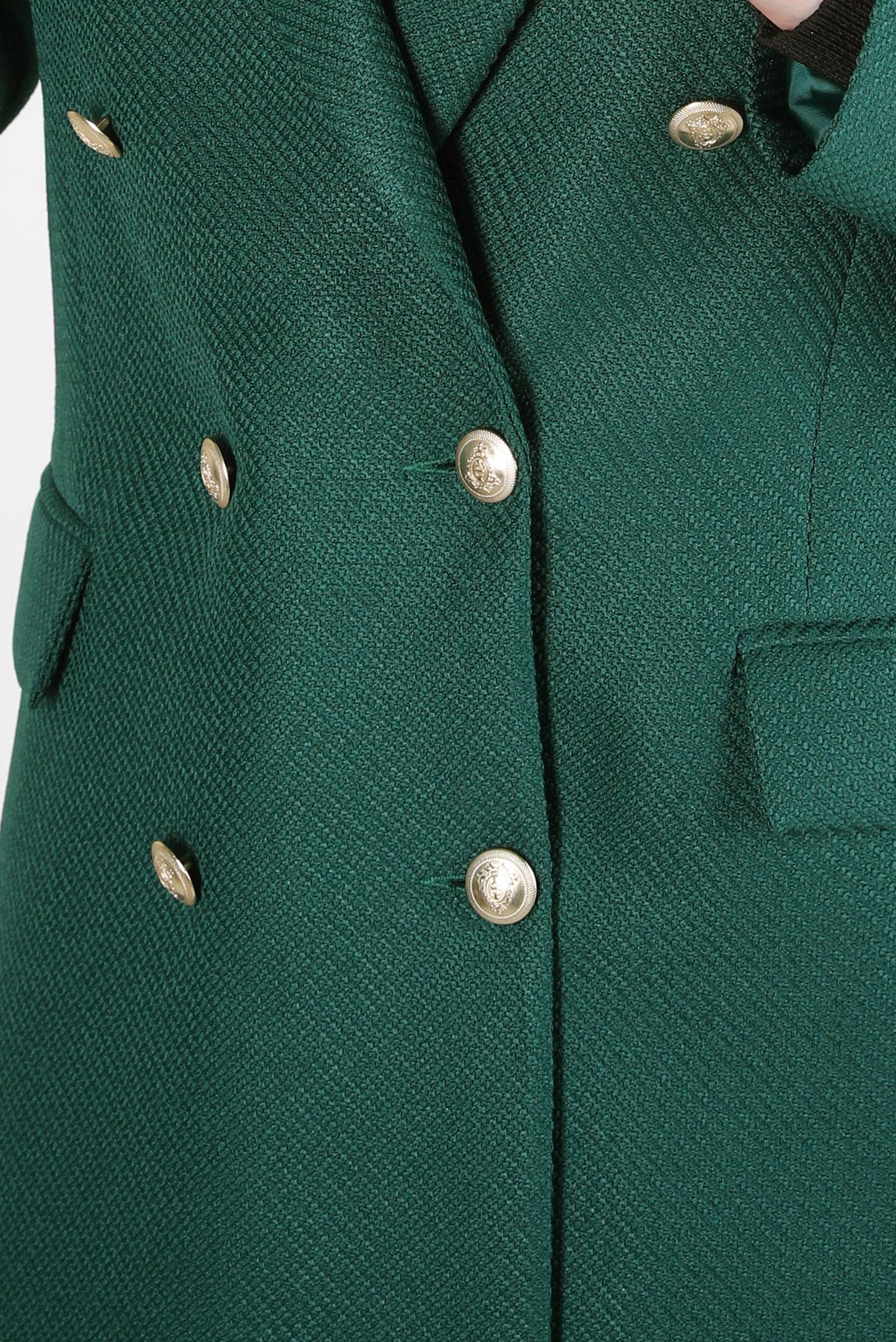 Tesettür giyim YEŞİL KRUVAZE YAKA CEKET 44275