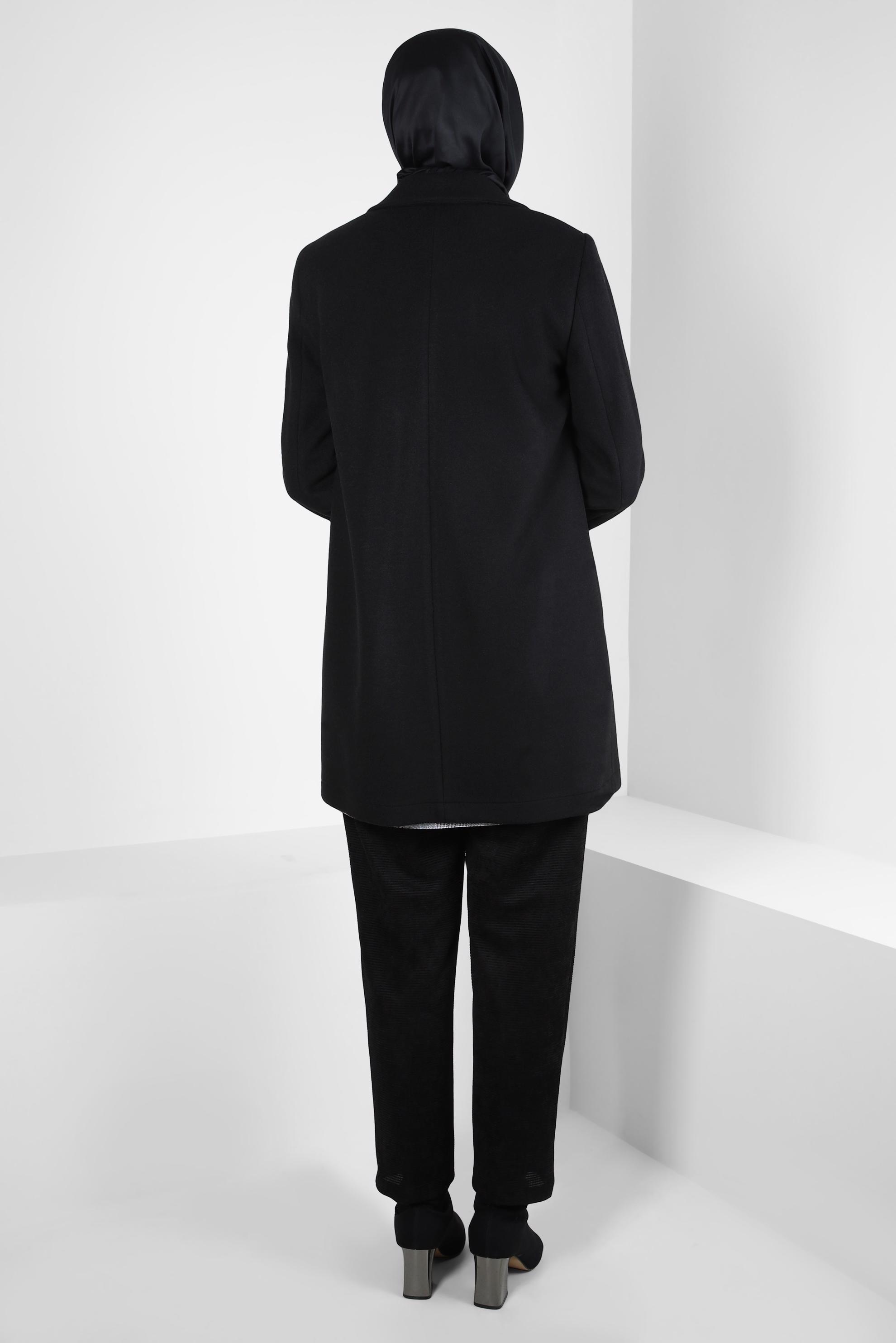 Hijab clothing BLACK JACKET WITH POCKET DETAIL 44276