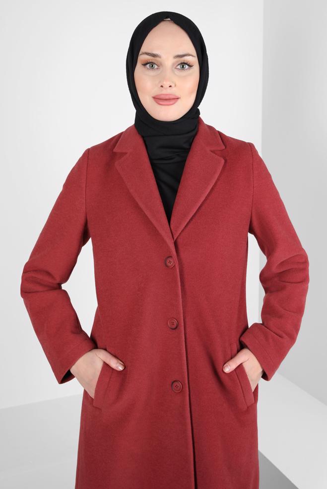Hijab clothing ORANGE JACKET WITH POCKET DETAIL 44276 - ALVİNA