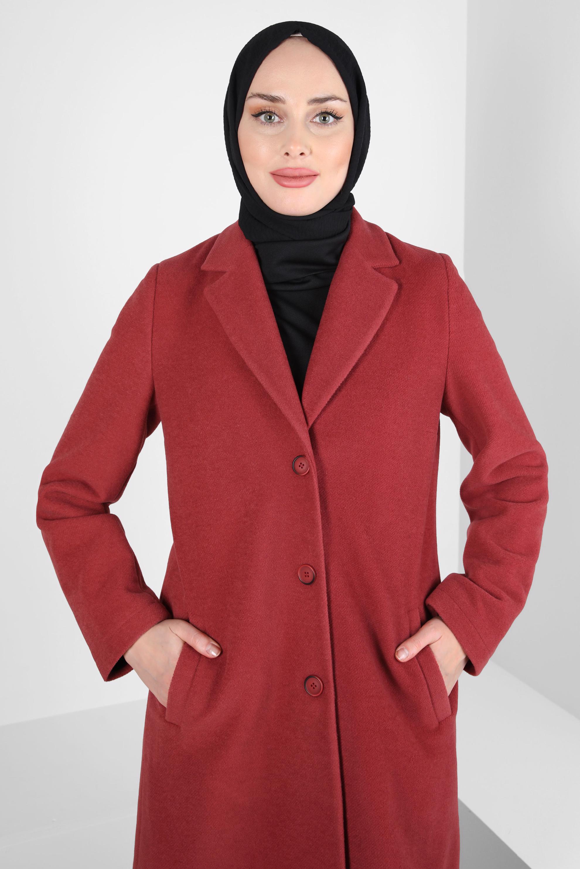 Hijab clothing ORANGE JACKET WITH POCKET DETAIL 44276