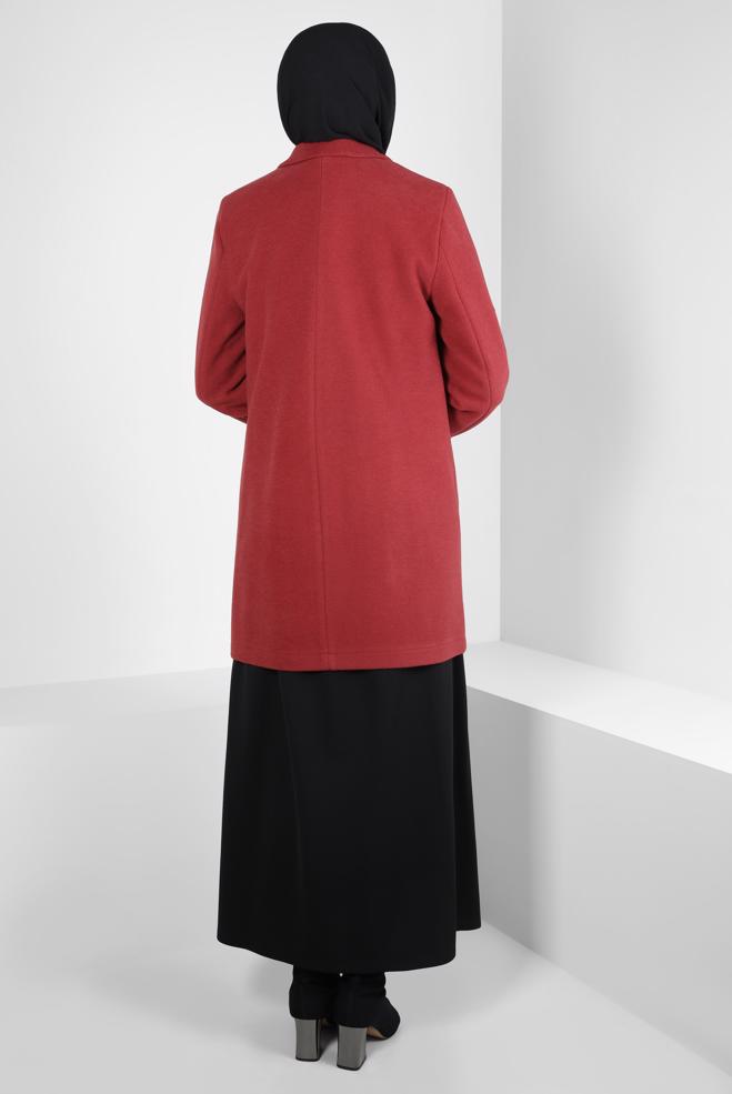 Hijab clothing ORANGE JACKET WITH POCKET DETAIL 44276 - ALVİNA