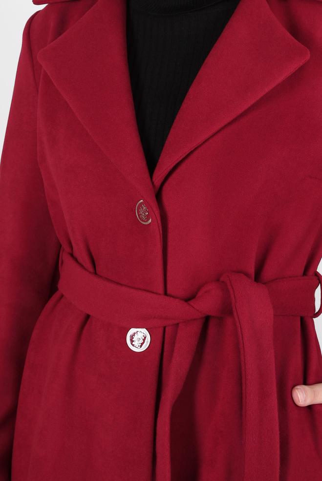 Hijab clothing RED BELTED JACKET 44277 - ALVİNA