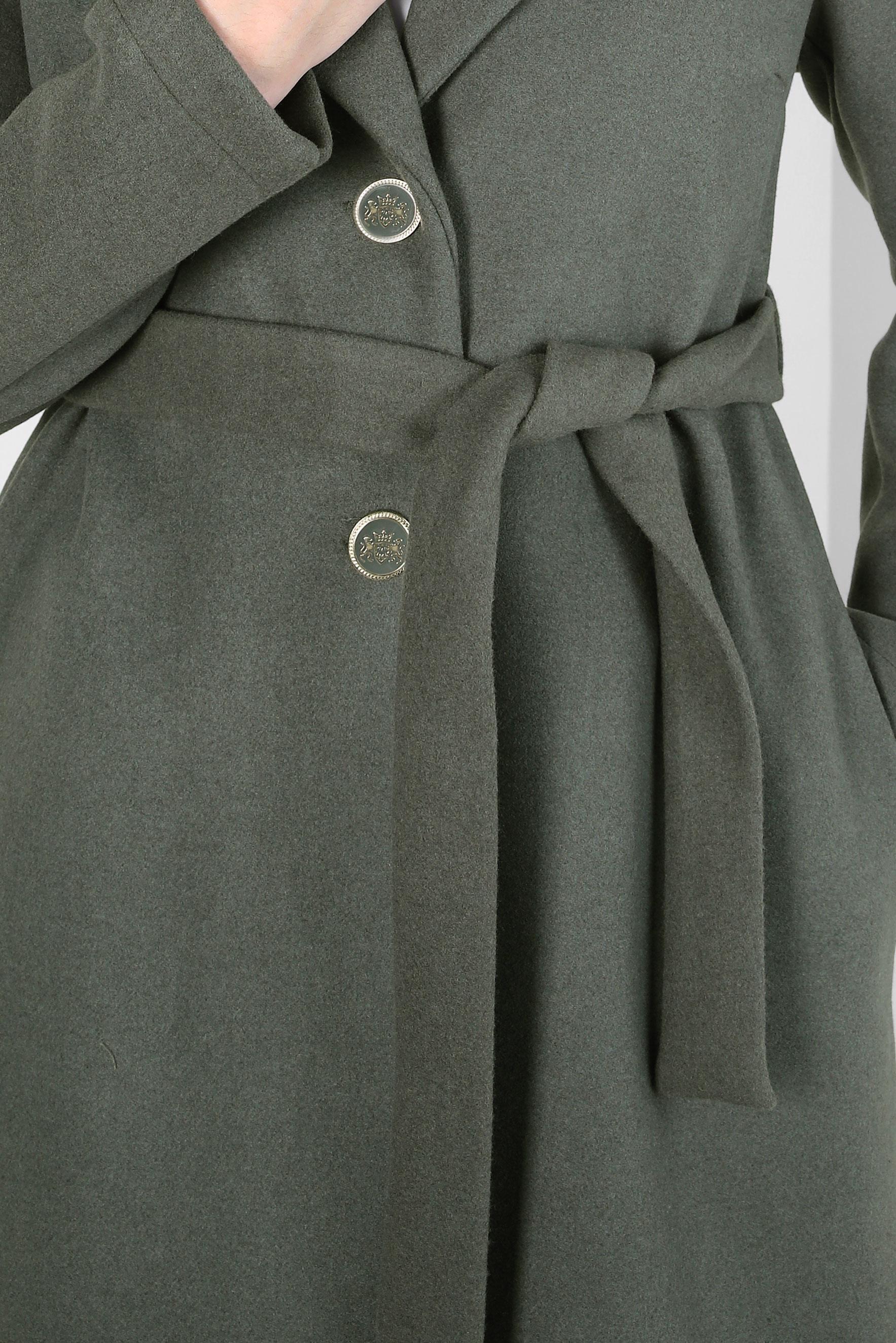 Tesettür giyim HAKİ KUŞAKLI CEKET 44277