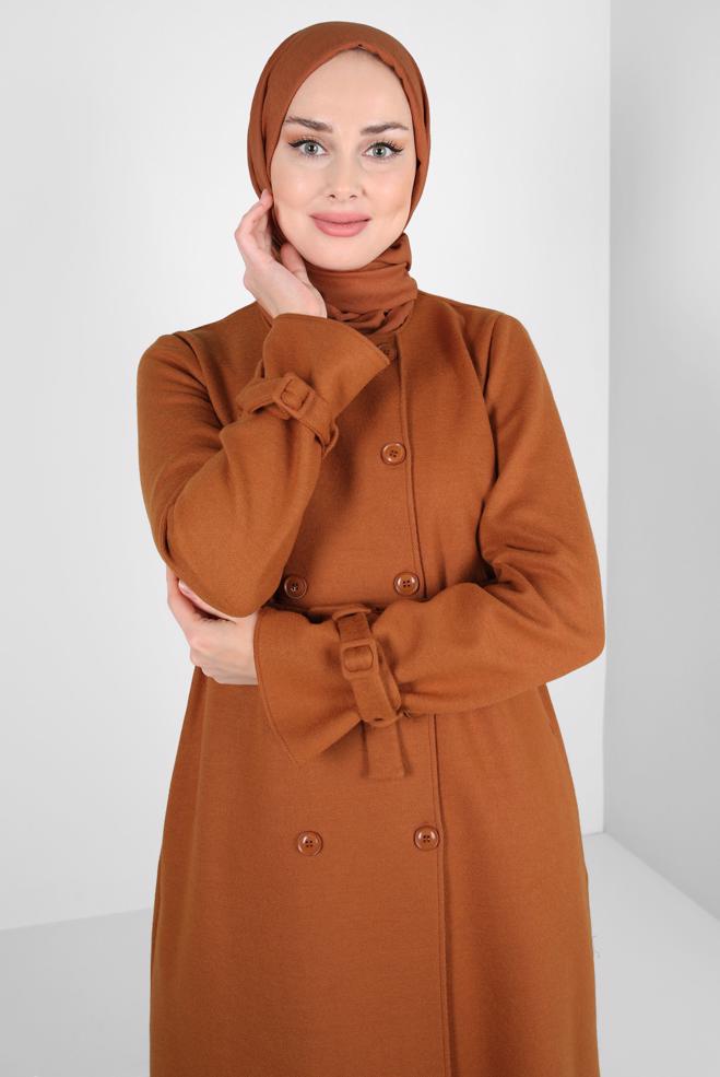 Vêtements hijab ORANGE VESTE CEINTURE 44278 - ALVİNA