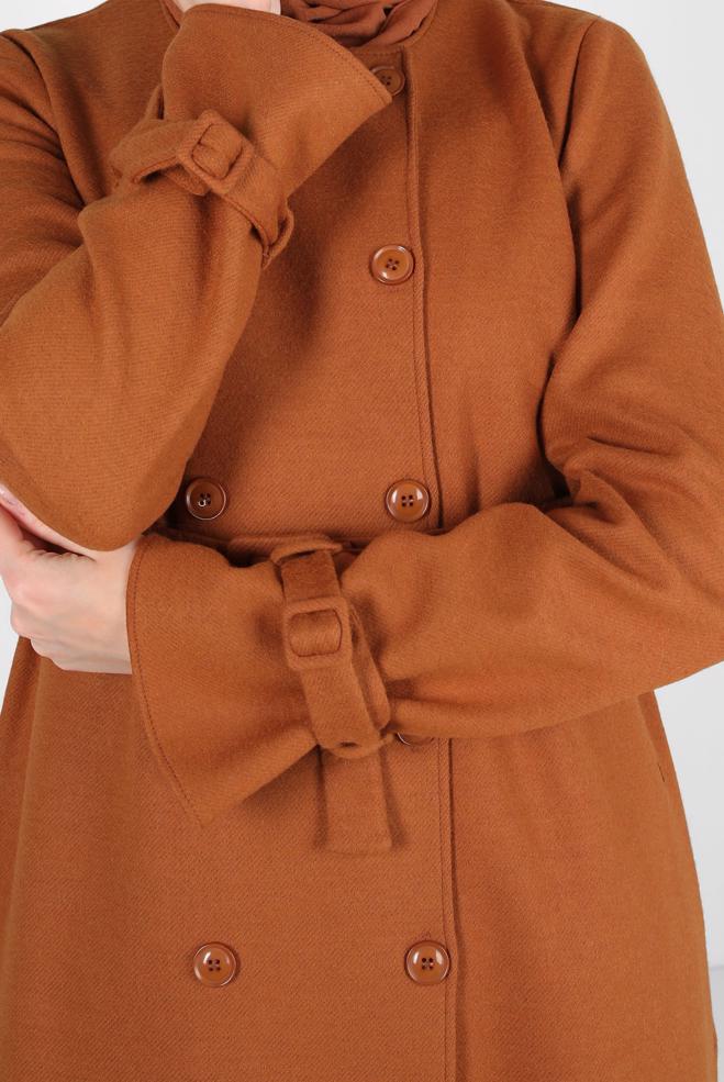 Vêtements hijab ORANGE VESTE CEINTURE 44278 - ALVİNA