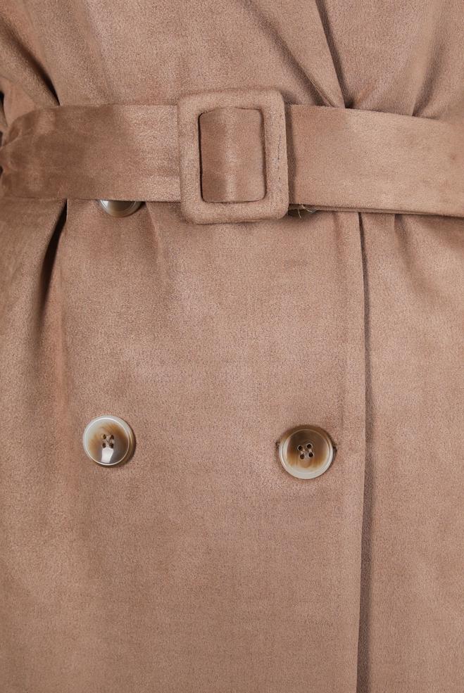 Vêtements hijab VISON VESTE EN DAIM CEINTURE 44334 - ALVİNA