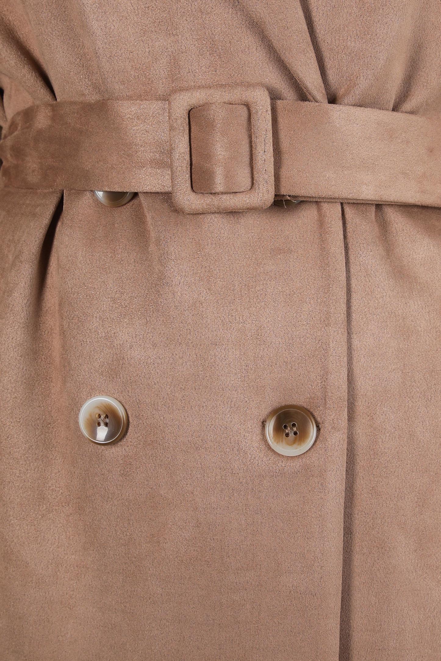 Hijab clothing MINK BELTED SUEDE JACKET 44334