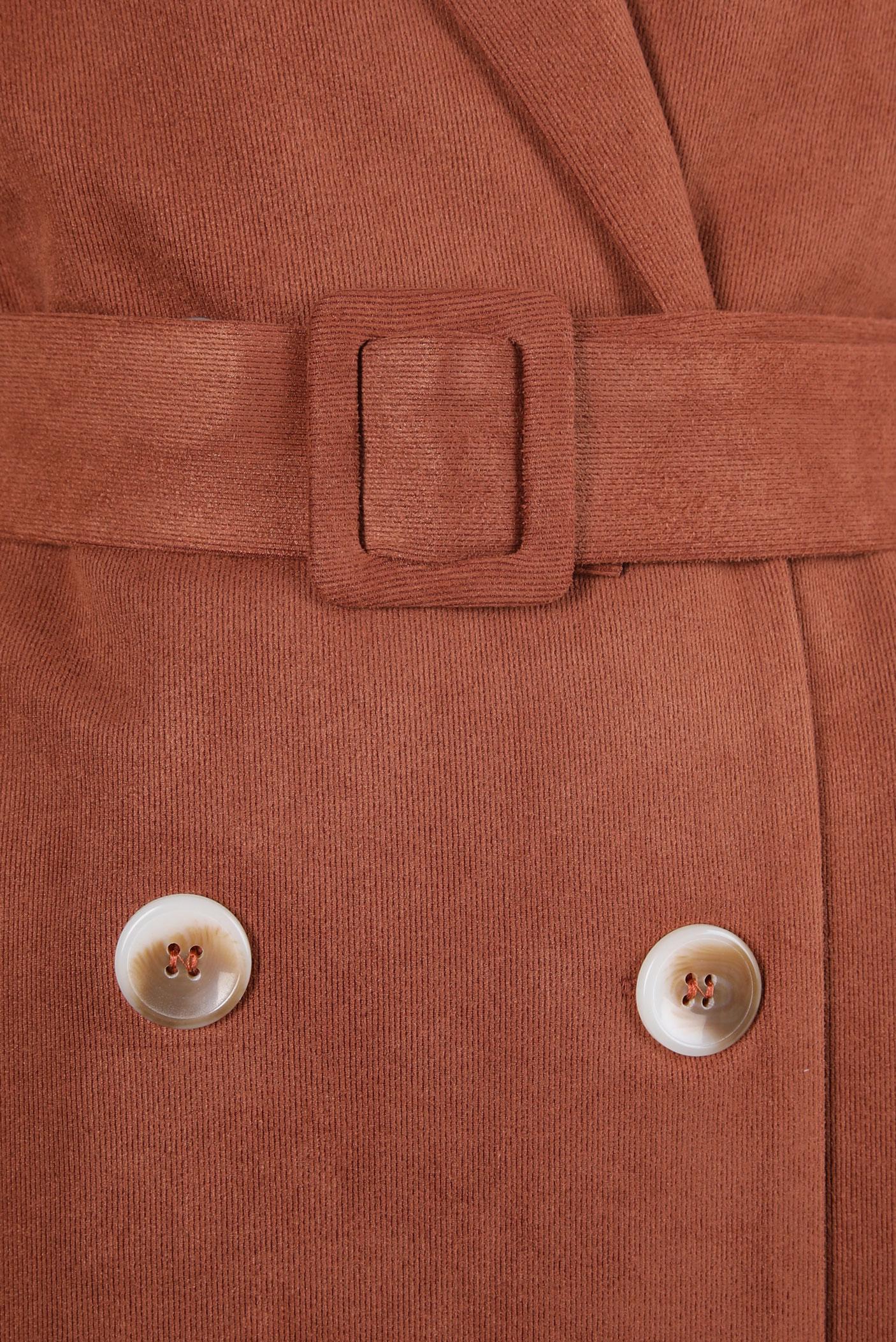 Hijab clothing BROWN BELTED JACKET 44334-1