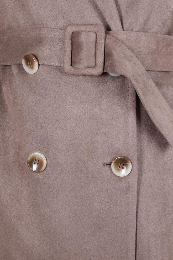 Vêtements hijab VISON VESTE EN DAIM CEINTURE 44334 - ALVİNA