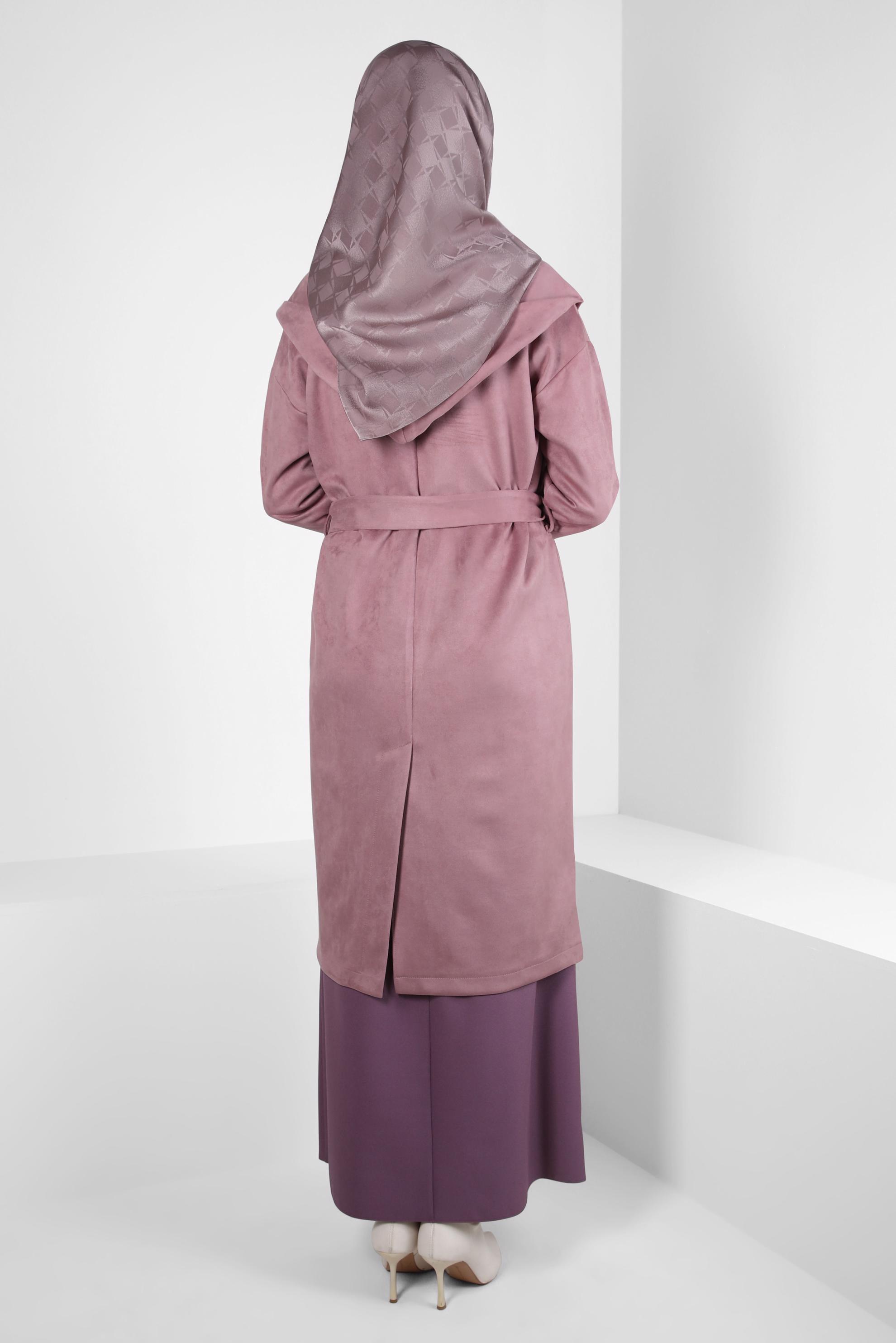 Hijab clothing POWDER HOODED SUEDE JACKET 44336