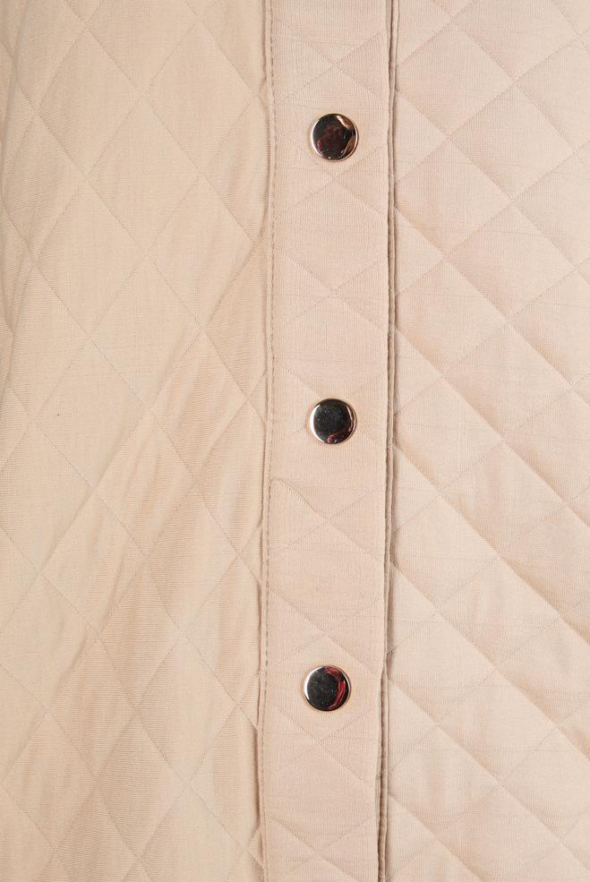 Vêtements hijab BEIGE VESTE MATELASSÉE 44351 - ALVİNA