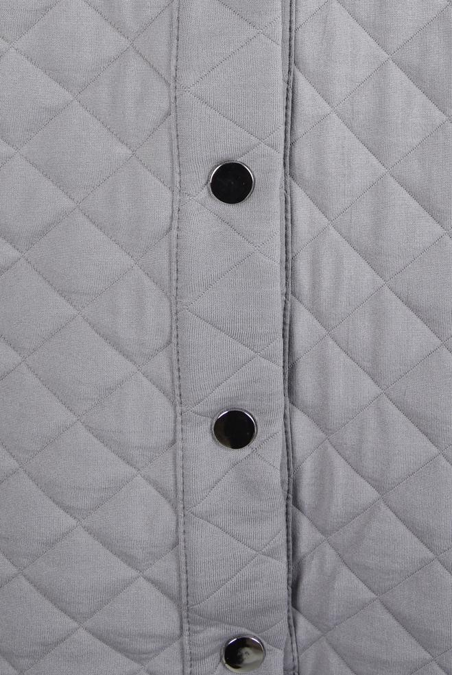 Vêtements hijab GRIS VESTE MATELASSÉE 44351 - ALVİNA