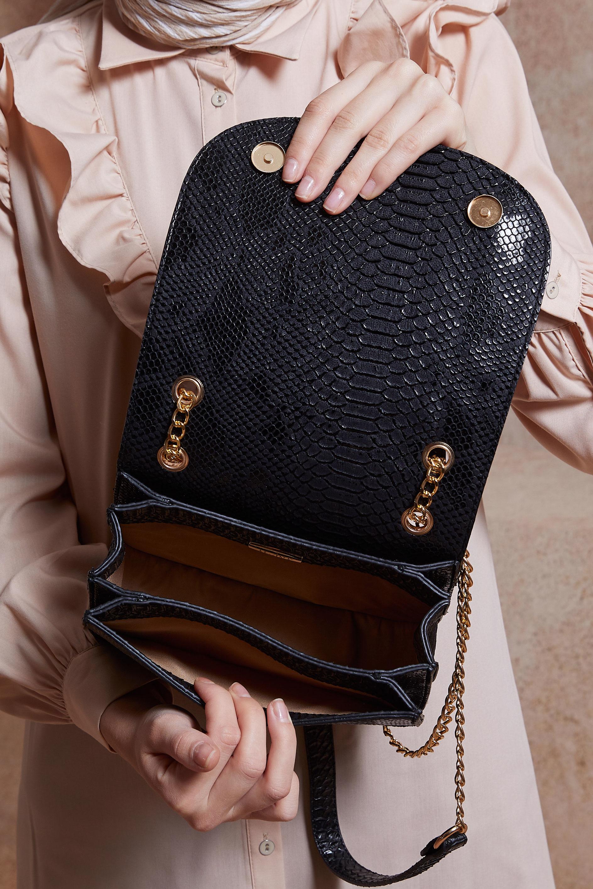 Tesettür giyim SİYAH ALVİNA ÇANTA 816